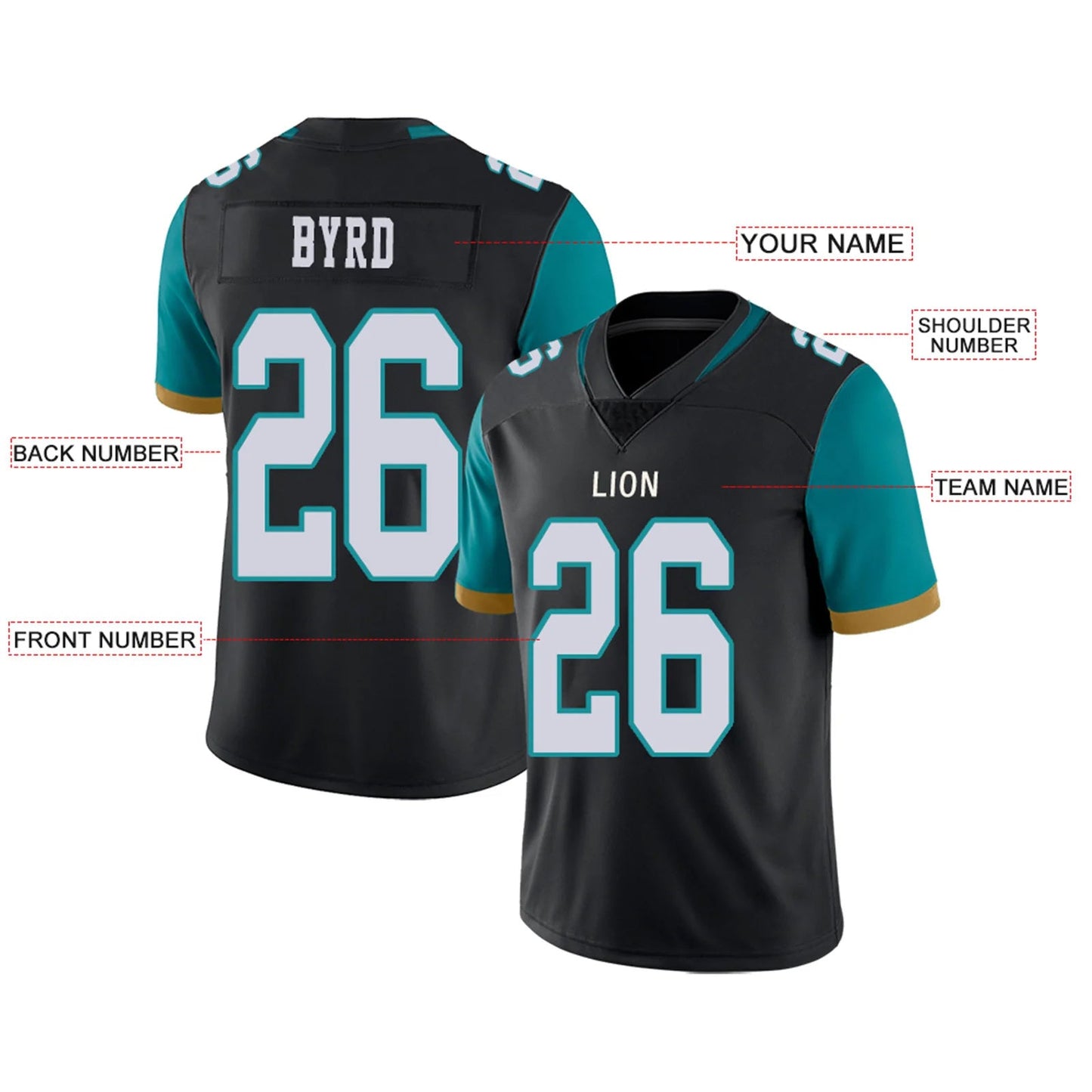 Custom J.Jaguars Black Personalized Design Your Own Name and Number for Men Women Youth Footbal Jerseys