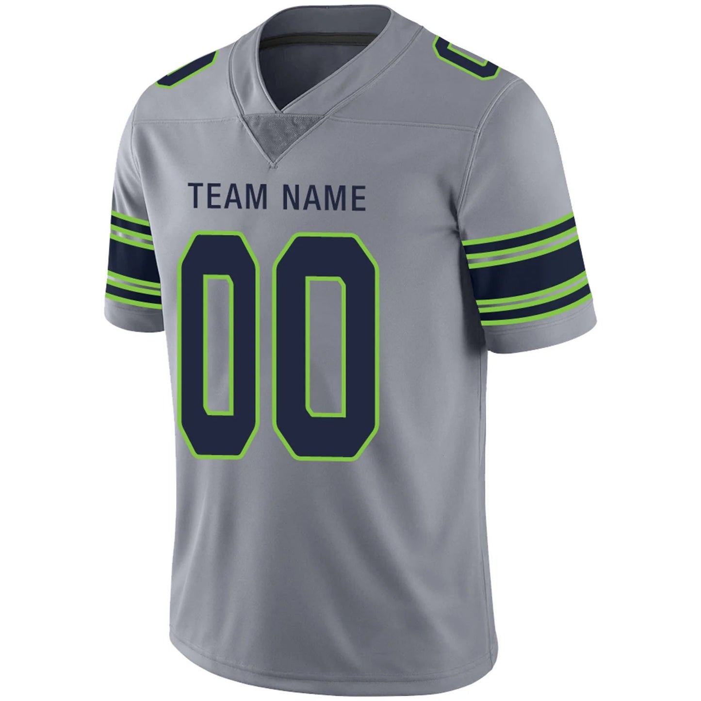 Custom S.Seahawks Gray Personalized Design Your Own Name and Number for Men Women Youth Footbal Jerseys