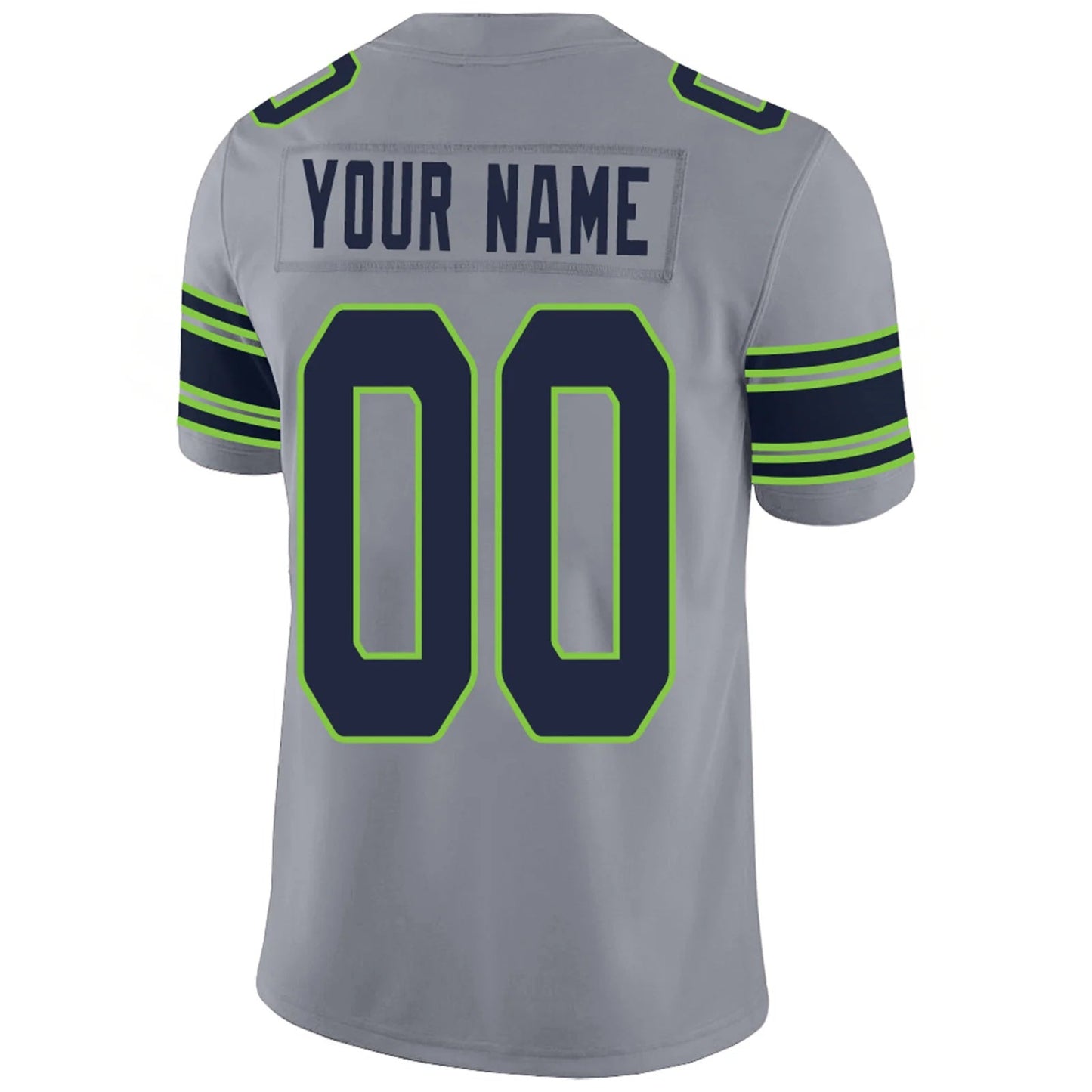 Custom S.Seahawks Gray Personalized Design Your Own Name and Number for Men Women Youth Footbal Jerseys