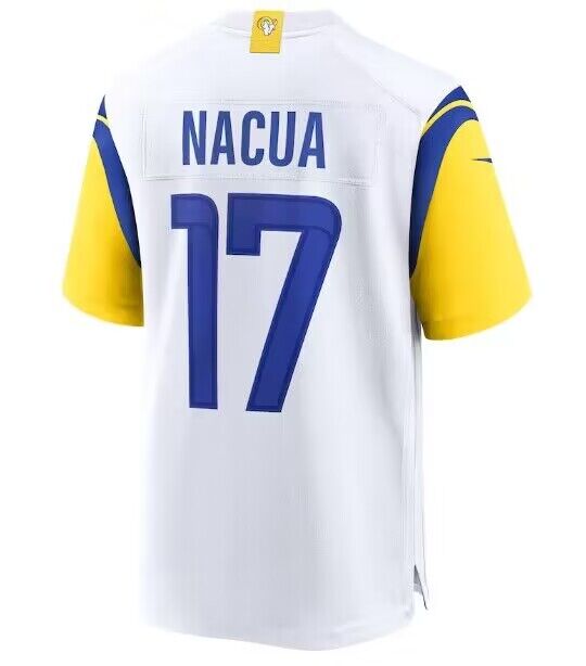 LA.Rams #17 Puka Nacua White Game Stitched American Football Jersey