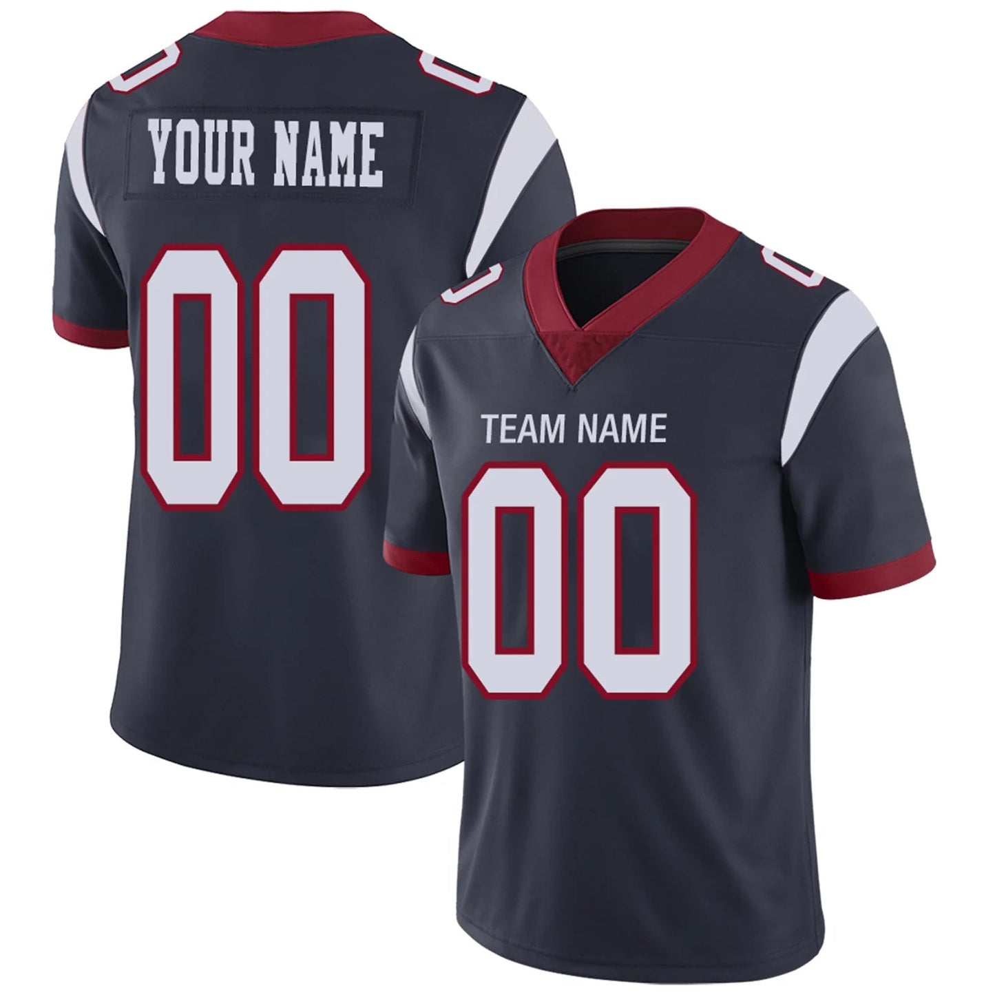 Custom H.Texans Navy Personalized Design Your Own Name and Number for Men Women Youth Footbal Jerseys
