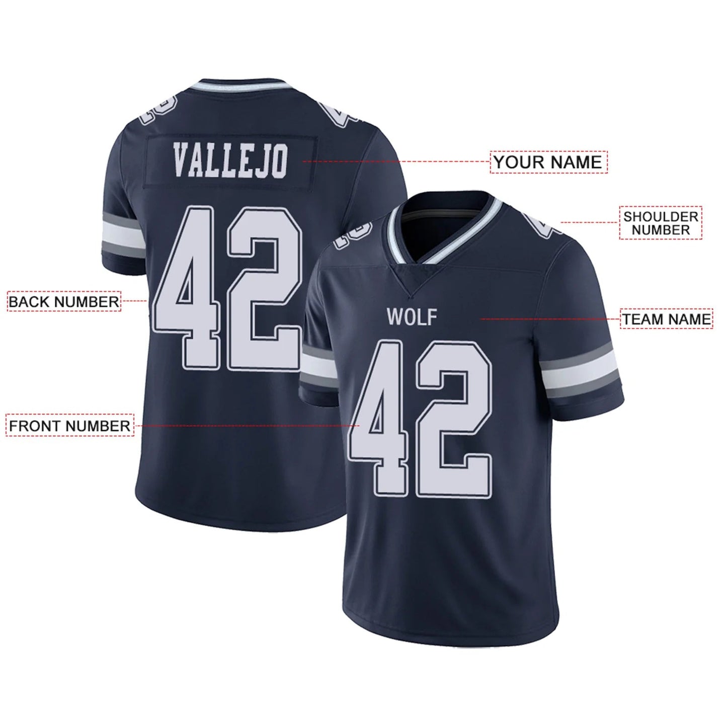 Custom D.Cowboys Navy Personalized Design Your Own Name and Number for Men Women Youth Footbal Jerseys