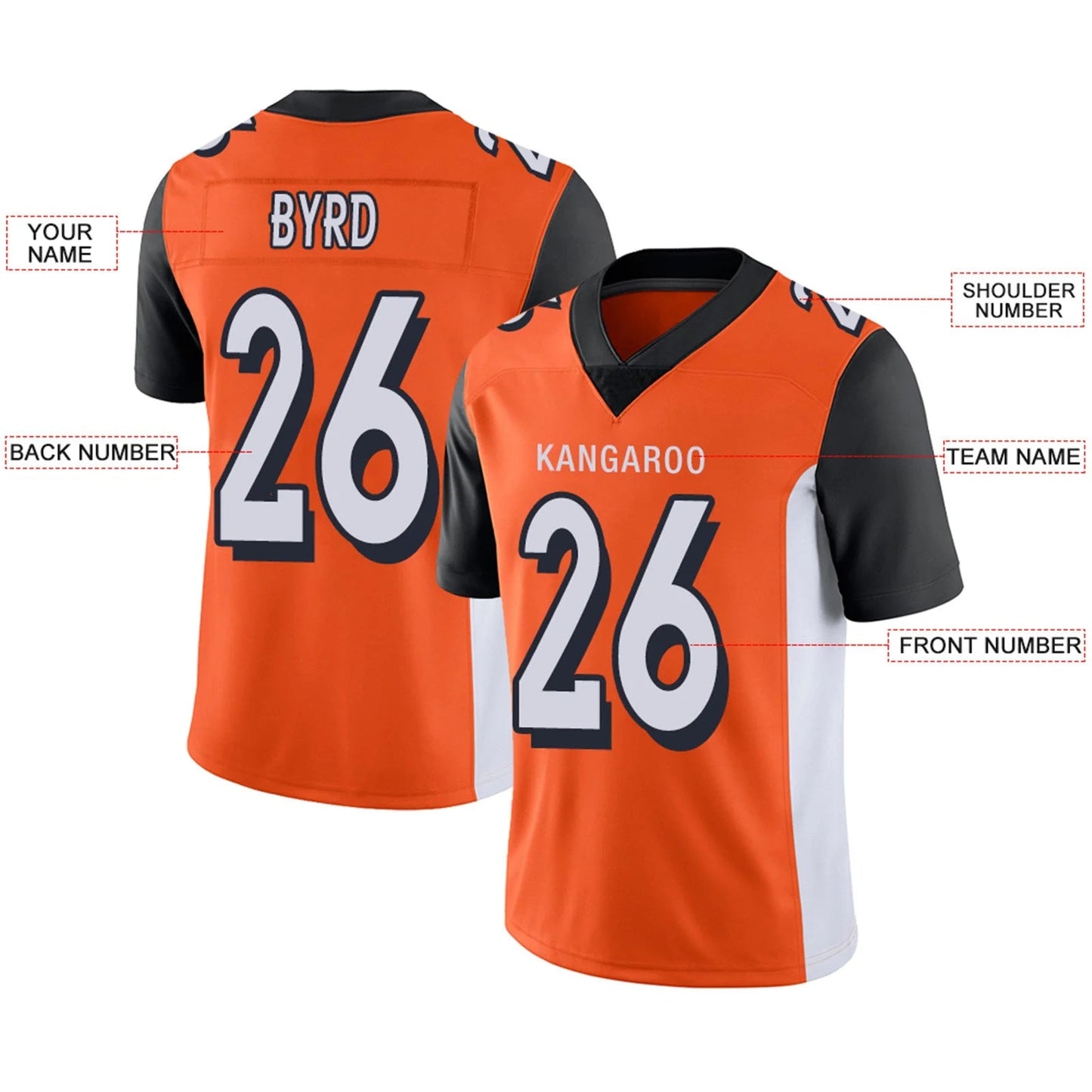 Custom C.Bengals Orange Personalized Design Your Own Name and Number for Men Women Youth Footbal Jerseys