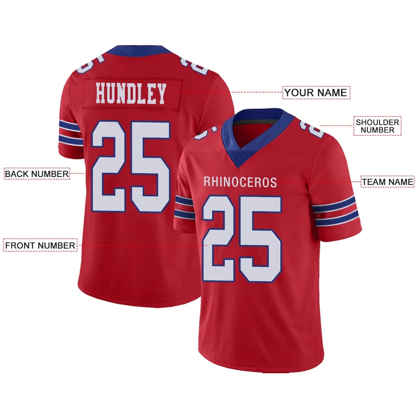 Custom B.Bills Red Personalized Design Your Own Name and Number for Men Women Youth Footbal Jerseys