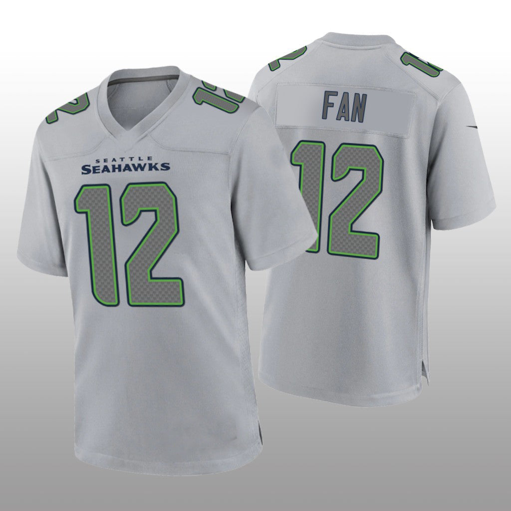 S.Seahawks #12 Fan Gray Atmosphere Game Jersey Stitched American Football Jerseys
