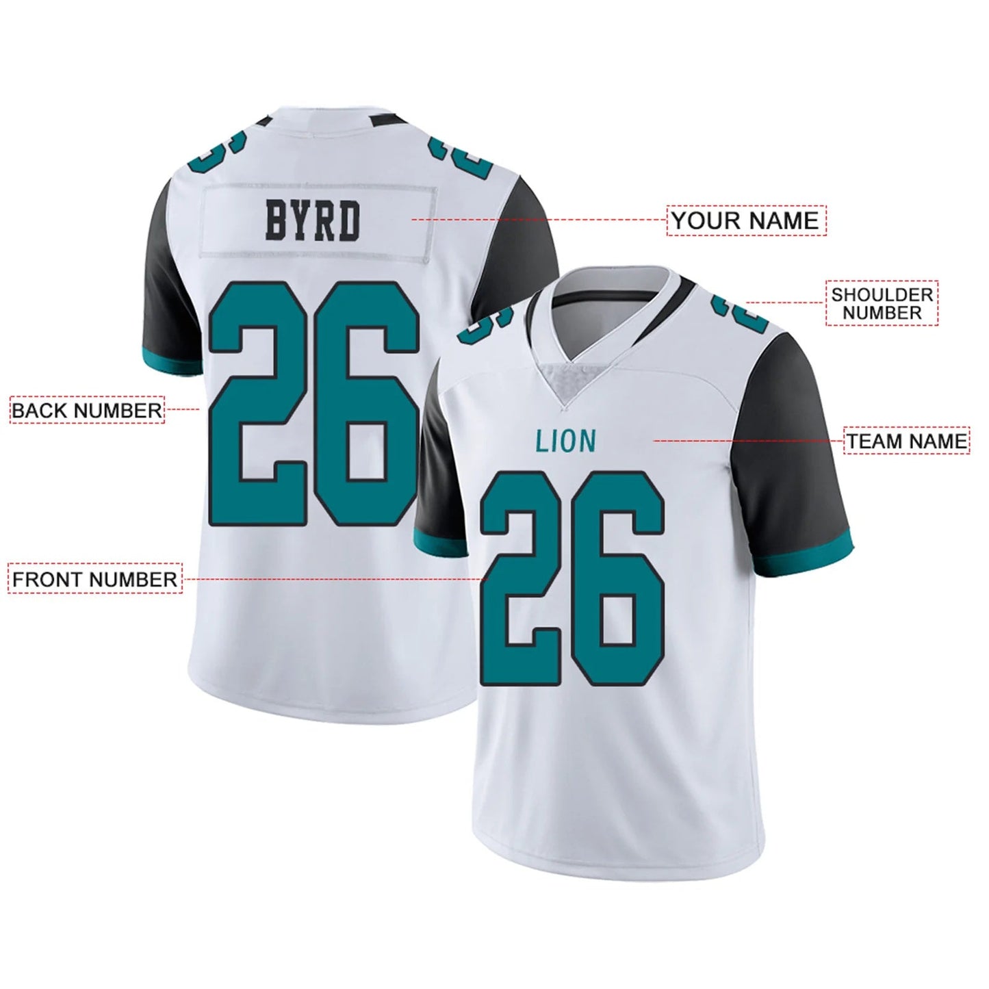 Custom J.Jaguars White Personalized Design Your Own Name and Number for Men Women Youth Footbal Jerseys
