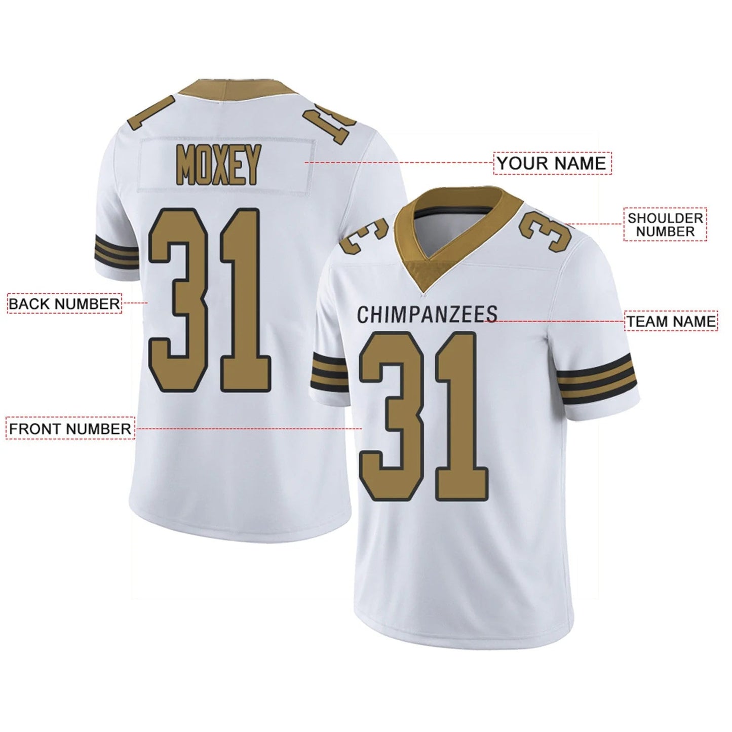Custom NO.Saints White Personalized Design Your Own Name and Number for Men Women Youth Footbal Jerseys