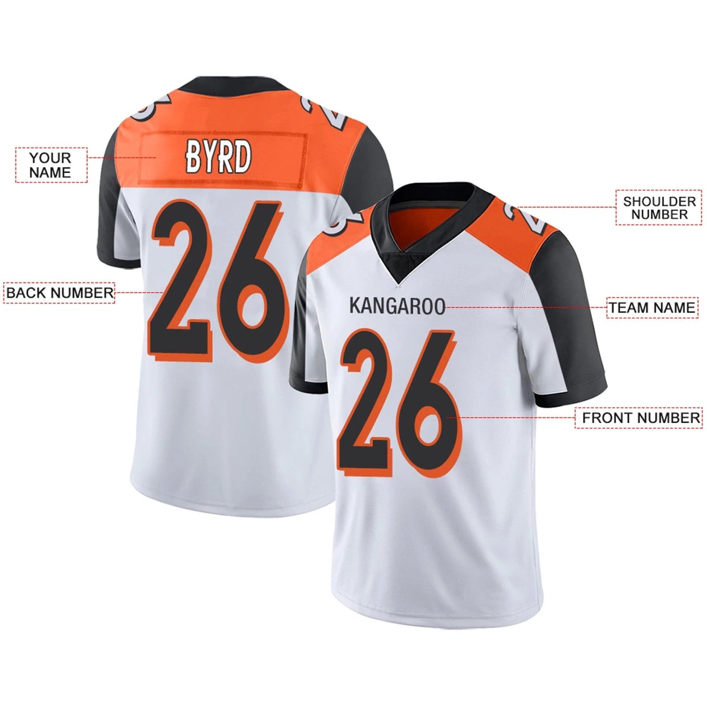 Custom C.Bengals White Personalized Design Your Own Name and Number for Men Women Youth Footbal Jerseys