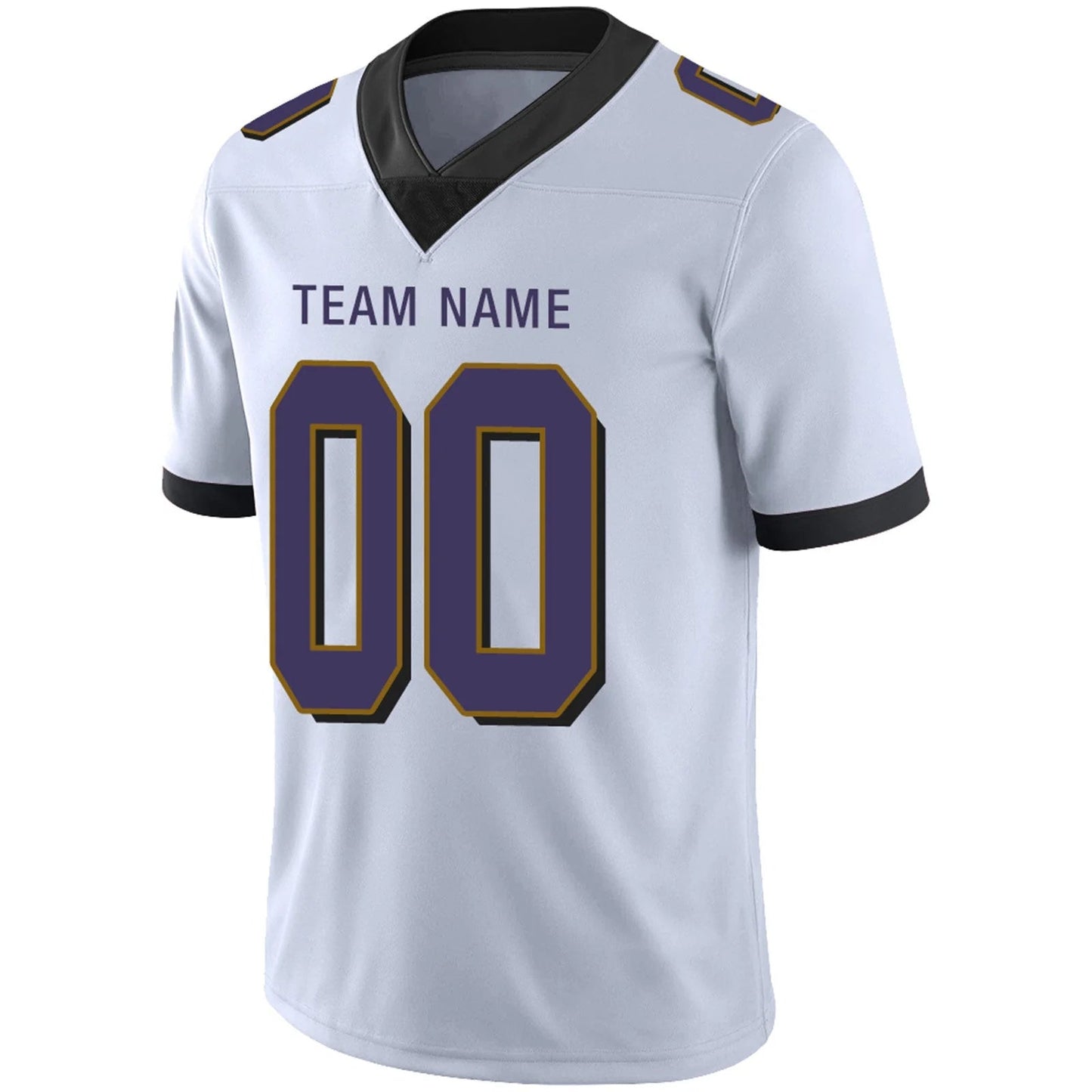Custom B.Ravens White Personalized Design Your Own Name and Number for Men Women Youth Footbal Jerseys
