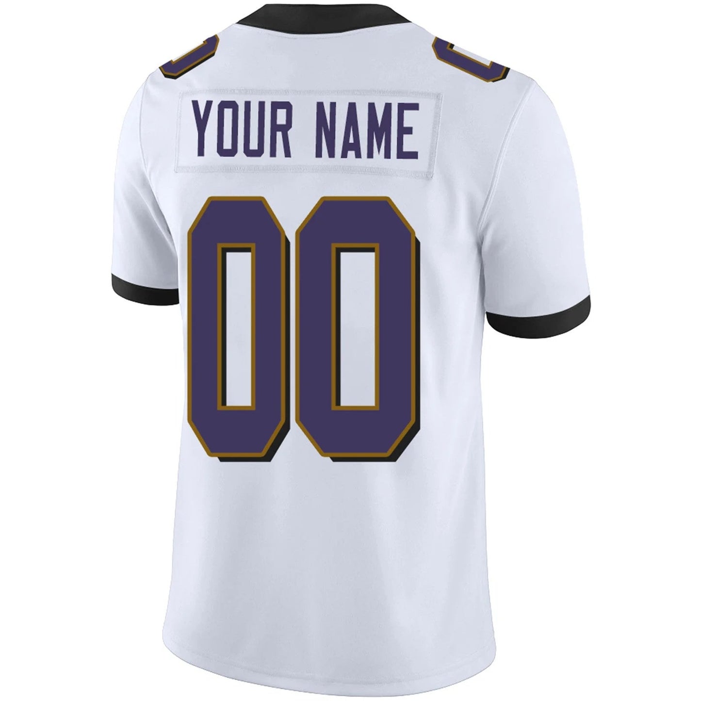 Custom B.Ravens White Personalized Design Your Own Name and Number for Men Women Youth Footbal Jerseys