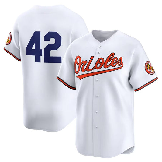 Baltimore Orioles 2024 #42 Jackie Robinson Day Home Limited Jersey ¡§C White Stitches Baseball Jerseys