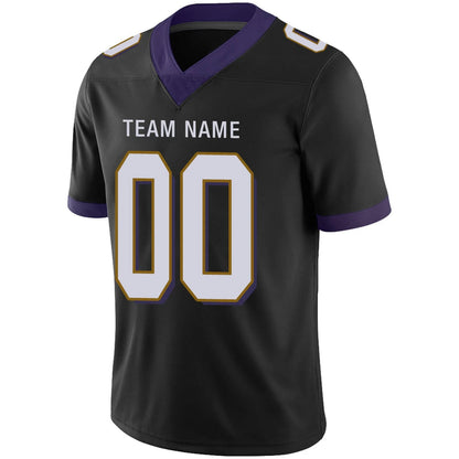 Custom B.Ravens Black Personalized Design Your Own Name and Number for Men Women Youth Footbal Jerseys