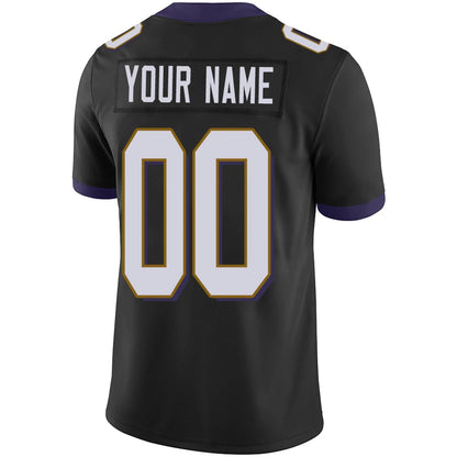 Custom B.Ravens Black Personalized Design Your Own Name and Number for Men Women Youth Footbal Jerseys