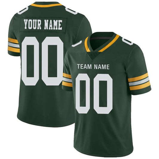 Custom GB.Packers Green Personalized Design Your Own Name and Number for Men Women Youth Footbal Jerseys