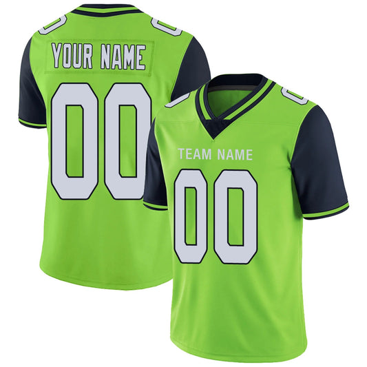 Custom S.Seahawks Green Personalized Design Your Own Name and Number for Men Women Youth Footbal Jerseys