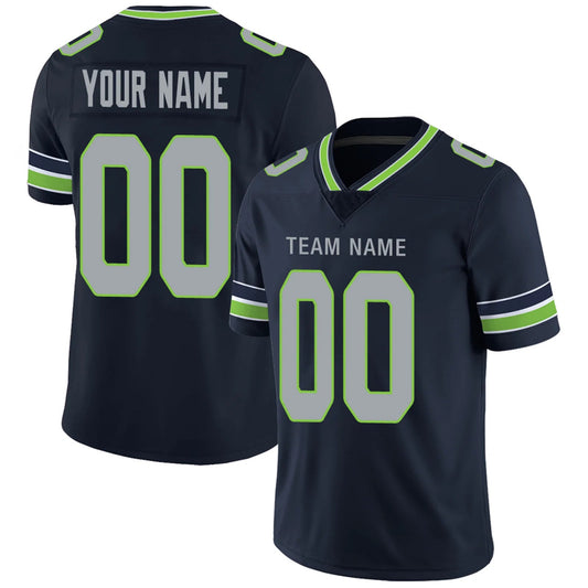 Custom S.Seahawks Navy Personalized Design Your Own Name and Number for Men Women Youth Footbal Jerseys