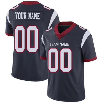 Custom H.Texans Navy Personalized Design Your Own Name and Number for Men Women Youth Footbal Jerseys