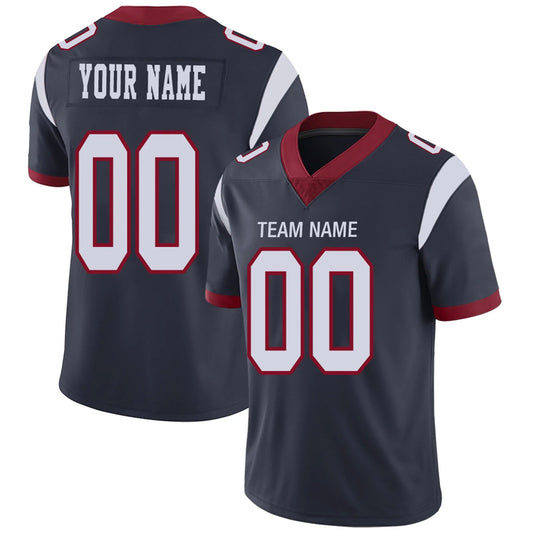 Custom H.Texans Navy Personalized Design Your Own Name and Number for Men Women Youth Footbal Jerseys