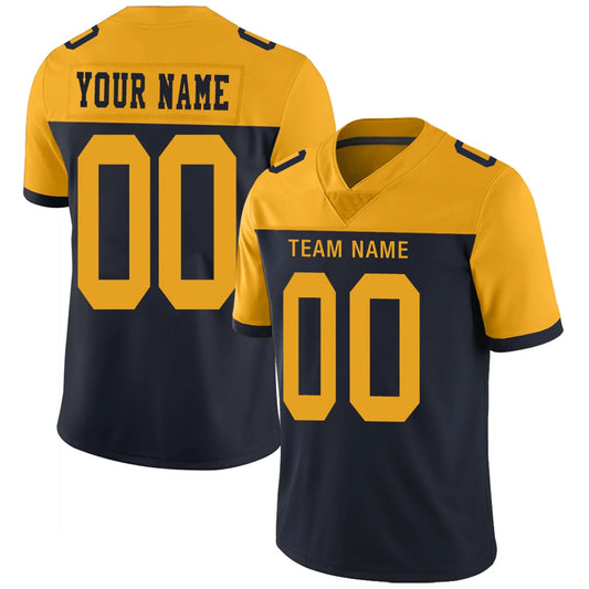 Custom GB.Packers Navy Personalized Design Your Own Name and Number for Men Women Youth Footbal Jerseys