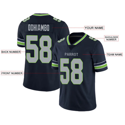 Custom S.Seahawks Navy Personalized Design Your Own Name and Number for Men Women Youth Footbal Jerseys