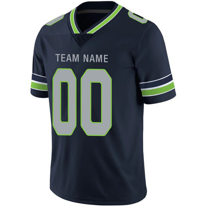 Custom S.Seahawks Navy Personalized Design Your Own Name and Number for Men Women Youth Footbal Jerseys