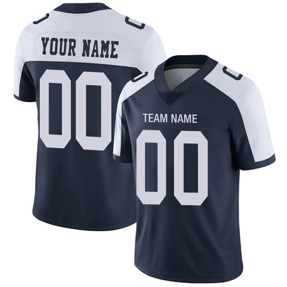 Custom D.Cowboys Navy White Personalized Design Your Own Name and Number for Men Women Youth Footbal Jerseys