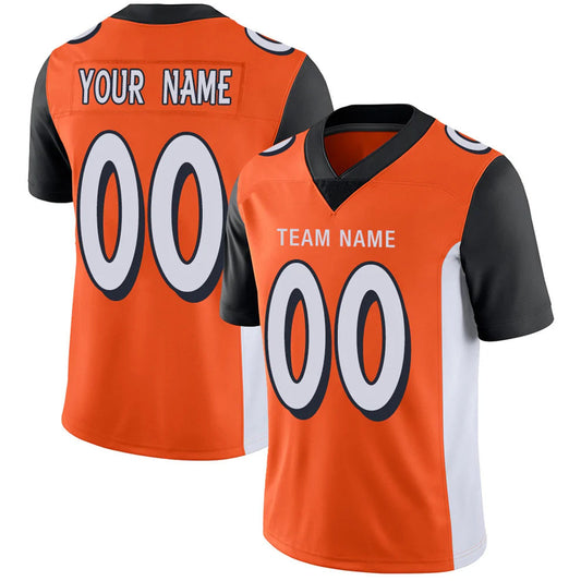 Custom C.Bengals Orange Personalized Design Your Own Name and Number for Men Women Youth Footbal Jerseys
