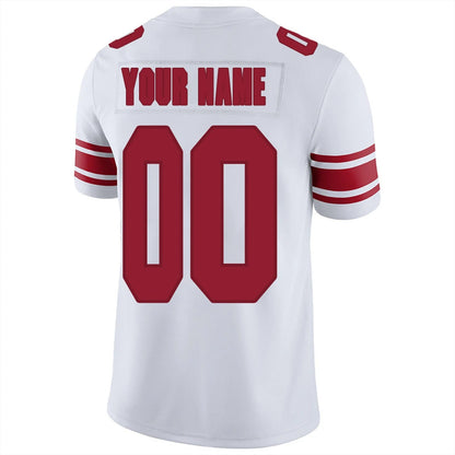 Custom NY.Giants Red Personalized Design Your Own Name and Number for Men Women Youth Footbal Jerseys