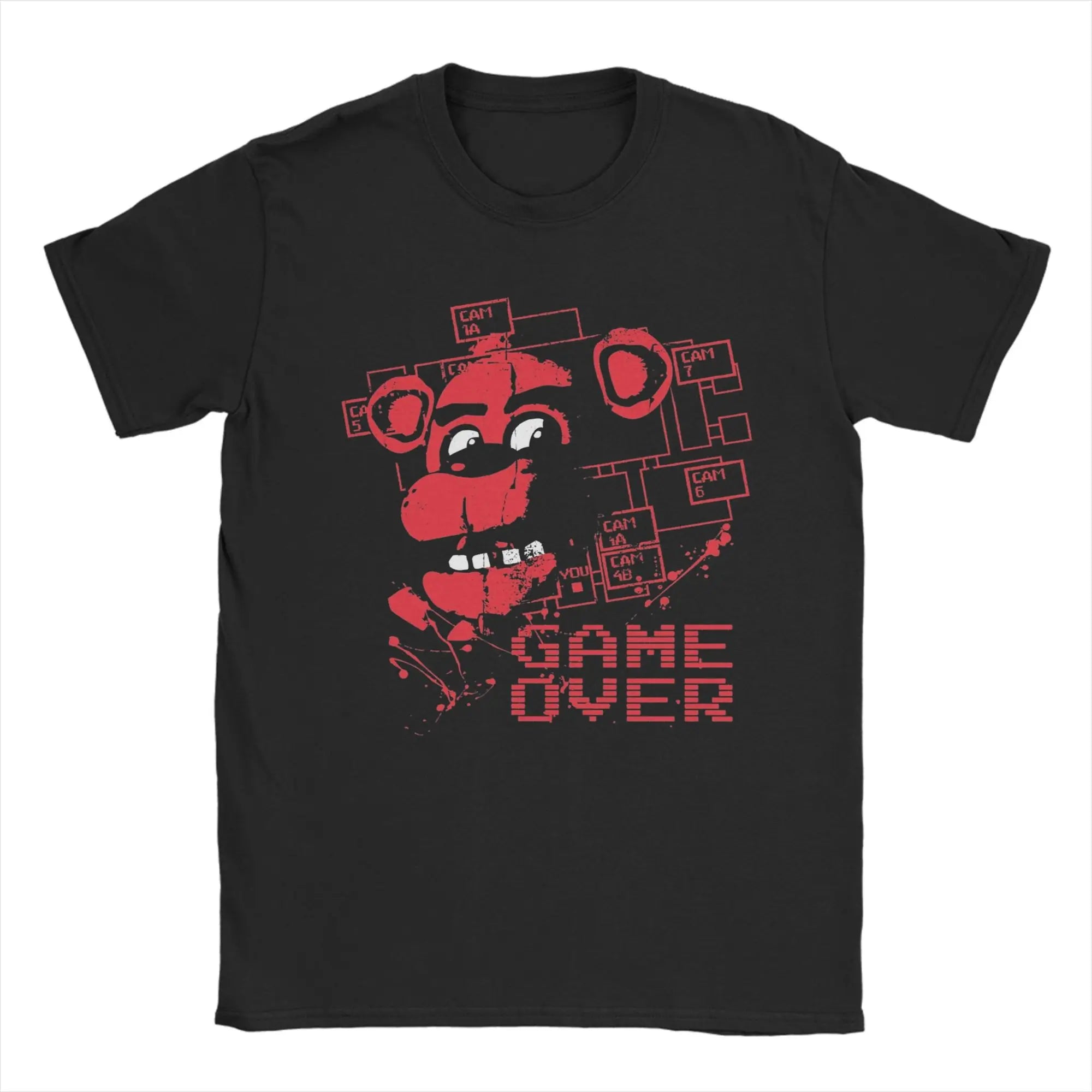 Men Springtrap FNAF At Freddys T Shirts Summer 100% Cotton Clothing Vintage Short Sleeve Crew Neck Tee Shirt Oversized T-Shirt