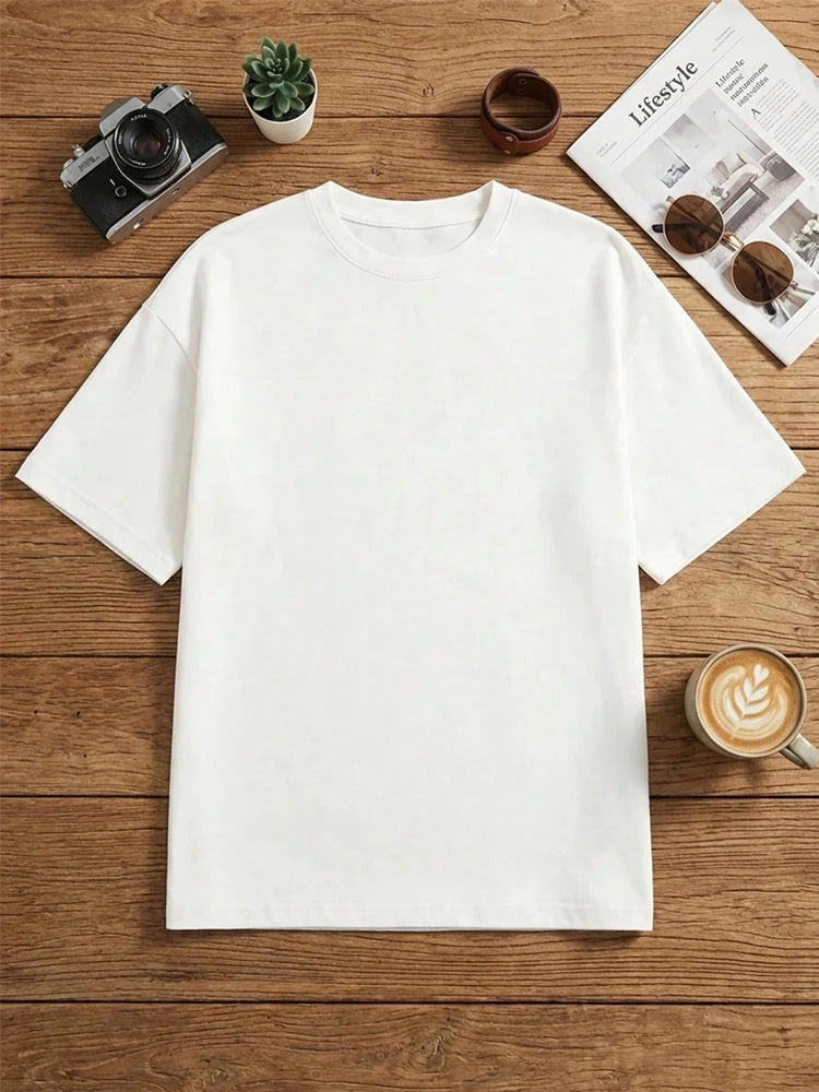 2026 Spring Summer Women's Casual T-shirts High Quality 100% Cotton Soft O-neck Tees Female Home Outdoor Comfort Pure Color Tops