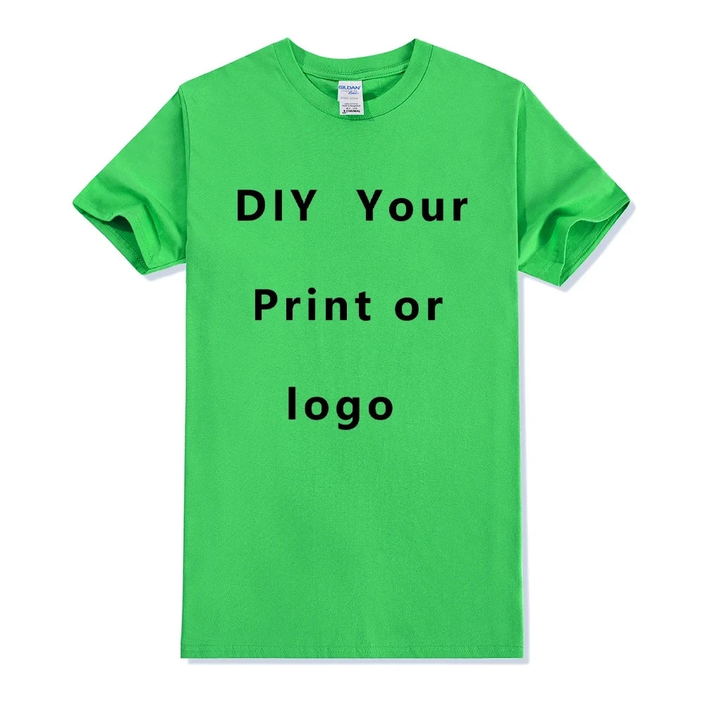 Diy Custom T Shirt Make Your Design Logo Text Men Women Print Original Design Gifts Tshirt EU Size 100% Cotton