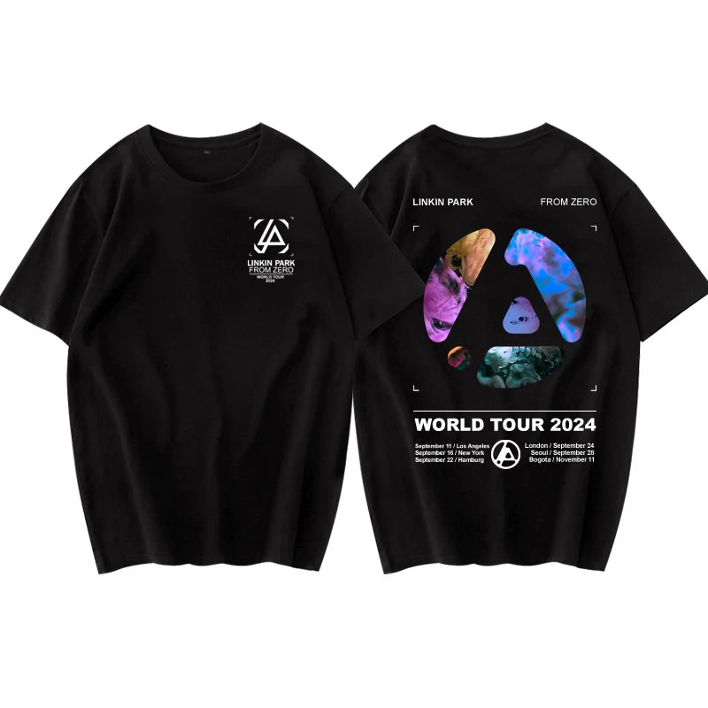 2025 Linkin Park From Zero New Album Tour Surrounding Women Plus Size Short Sleeve T-shirt Rock Fan Support T-shirt Clothing