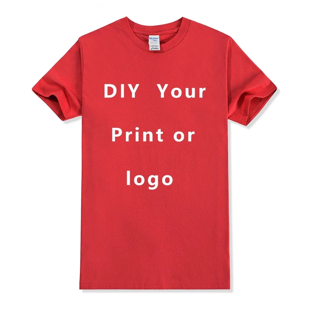 Diy Custom T Shirt Make Your Design Logo Text Men Women Print Original Design Gifts Tshirt EU Size 100% Cotton
