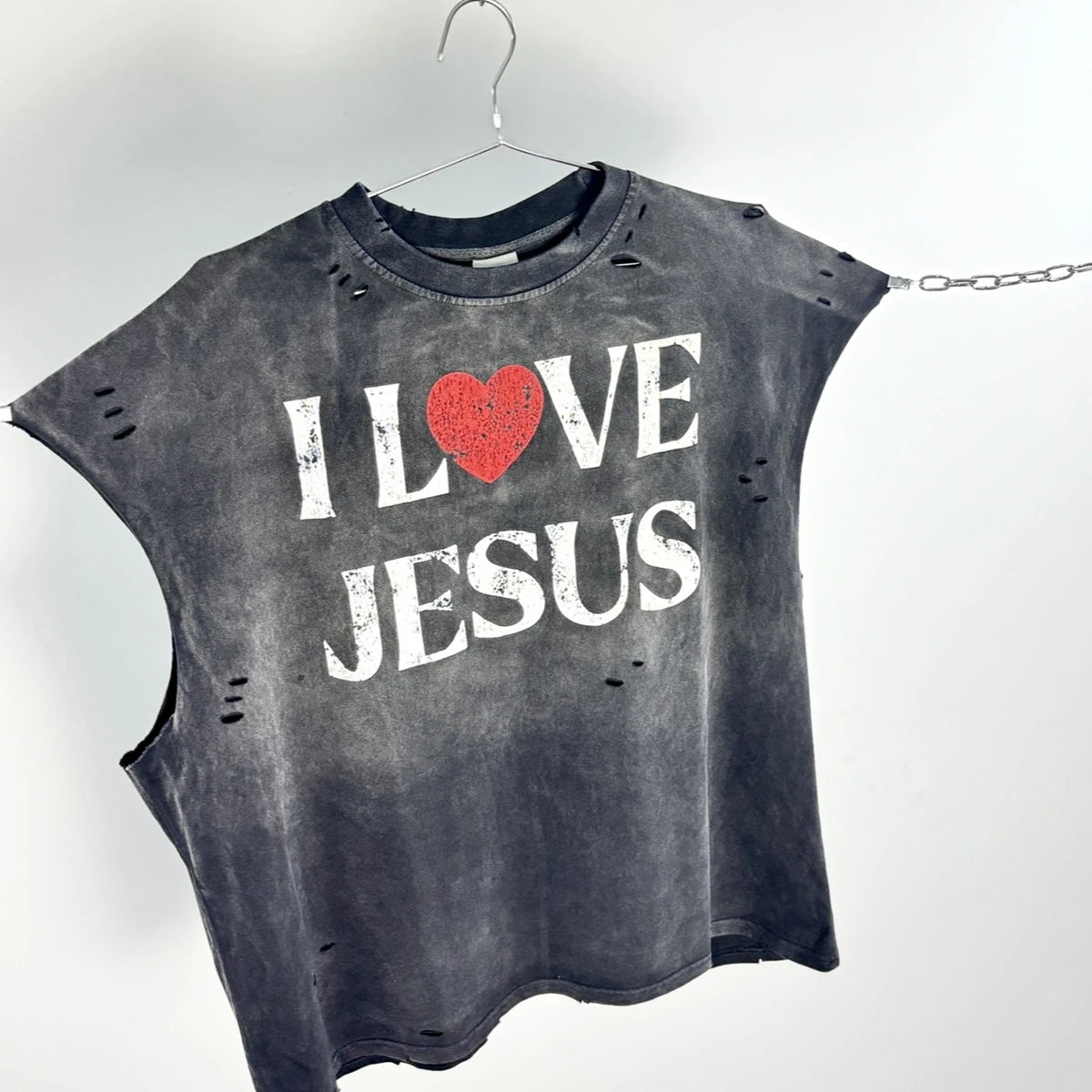 Yao Fashion Retro Vintage 100% Cotton Vest Streetwear Oversize Tops Men Clothing Simple Letter Graphics Print T Shirt For Men
