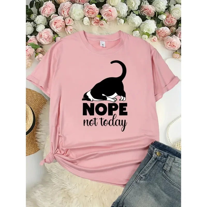 100% Cotton New Hot Sale Animal Print Women's Fashionable Casual Short Sleeve Tops Shirts for Women  Harajuku  Graphic T Shirts