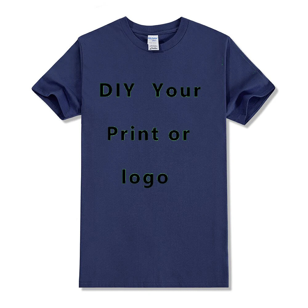 Diy Custom T Shirt Make Your Design Logo Text Men Women Print Original Design Gifts Tshirt EU Size 100% Cotton