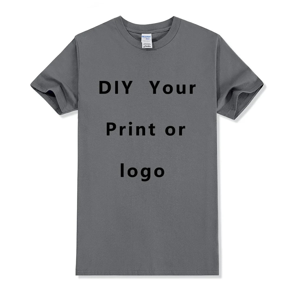 Diy Custom T Shirt Make Your Design Logo Text Men Women Print Original Design Gifts Tshirt EU Size 100% Cotton