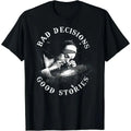 Bad Decisions Good Stories Nun Smoking Unholy T-Shirt  Tees High Quality Cotton Short Sleeve