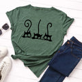 100% Cotton Women T Shirt New Cat Print T-shirts Female Short Sleeve Tees Tops Woman Summer Tshirt