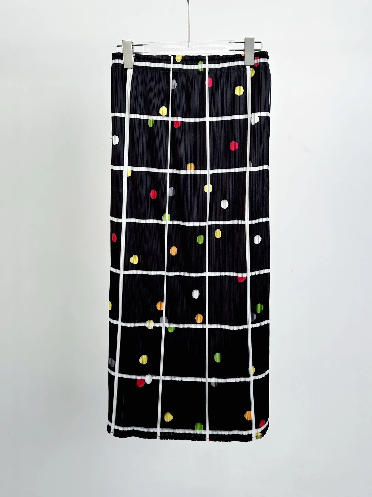 YUDX Black White Grid Colorful Polka Dot Print Pleated 2 Piece Set Short Sleeve Loose Fit 2026 Trendy Vacation Women Casual Set