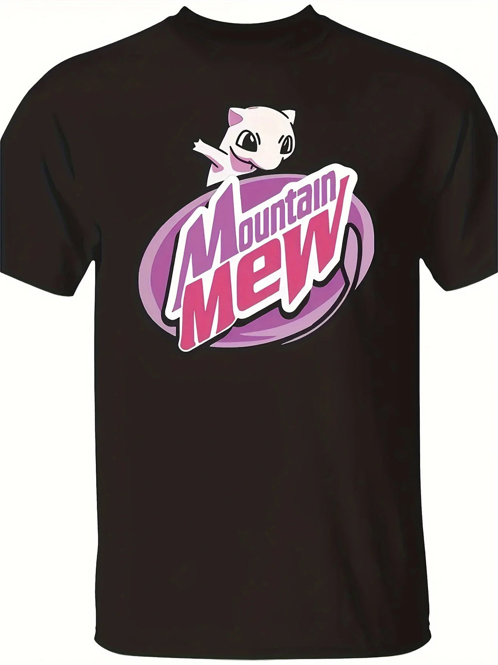 Mountain Mew Cat T-Shirt - 200gsm Cotton, Anime-Conventions Casual Tee