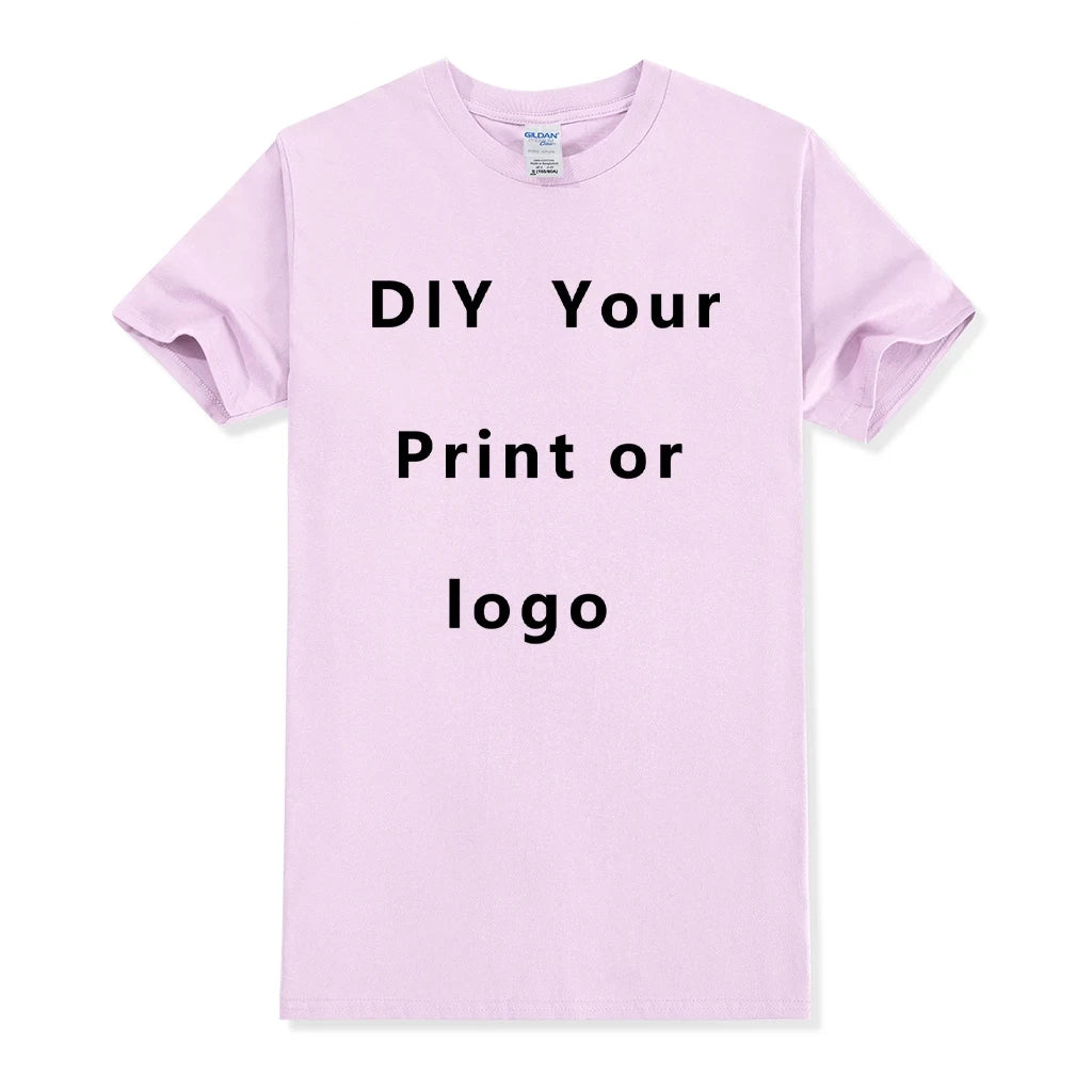 Diy Custom T Shirt Make Your Design Logo Text Men Women Print Original Design Gifts Tshirt EU Size 100% Cotton