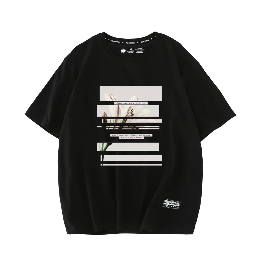 WAVLATII Women New Art Printed T Shirts Female Black 100% Cotton Casual Tees Lady Pink Short Sleeve Tops for Summer WT2226