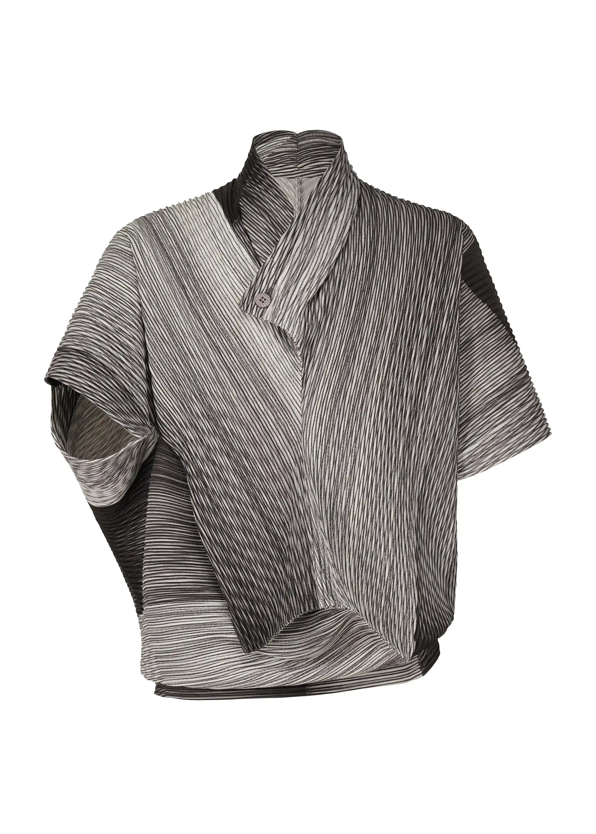 YUDX Miyake Pleated Men's Jacket Solid Color Irregular Top Short Sleeve One Button Design 2024 Autumn New