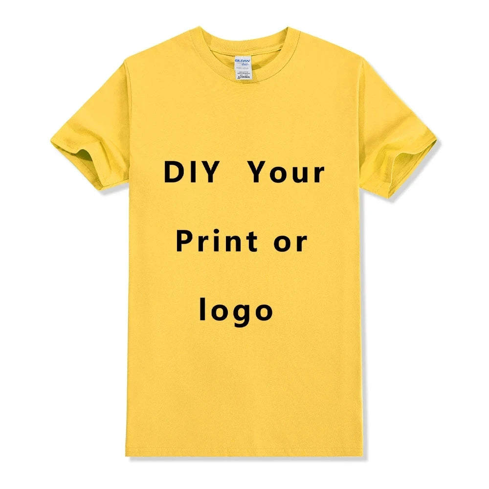 Diy Custom T Shirt Make Your Design Logo Text Men Women Print Original Design Gifts Tshirt EU Size 100% Cotton
