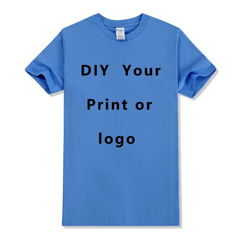 Diy Custom T Shirt Make Your Design Logo Text Men Women Print Original Design Gifts Tshirt EU Size 100% Cotton