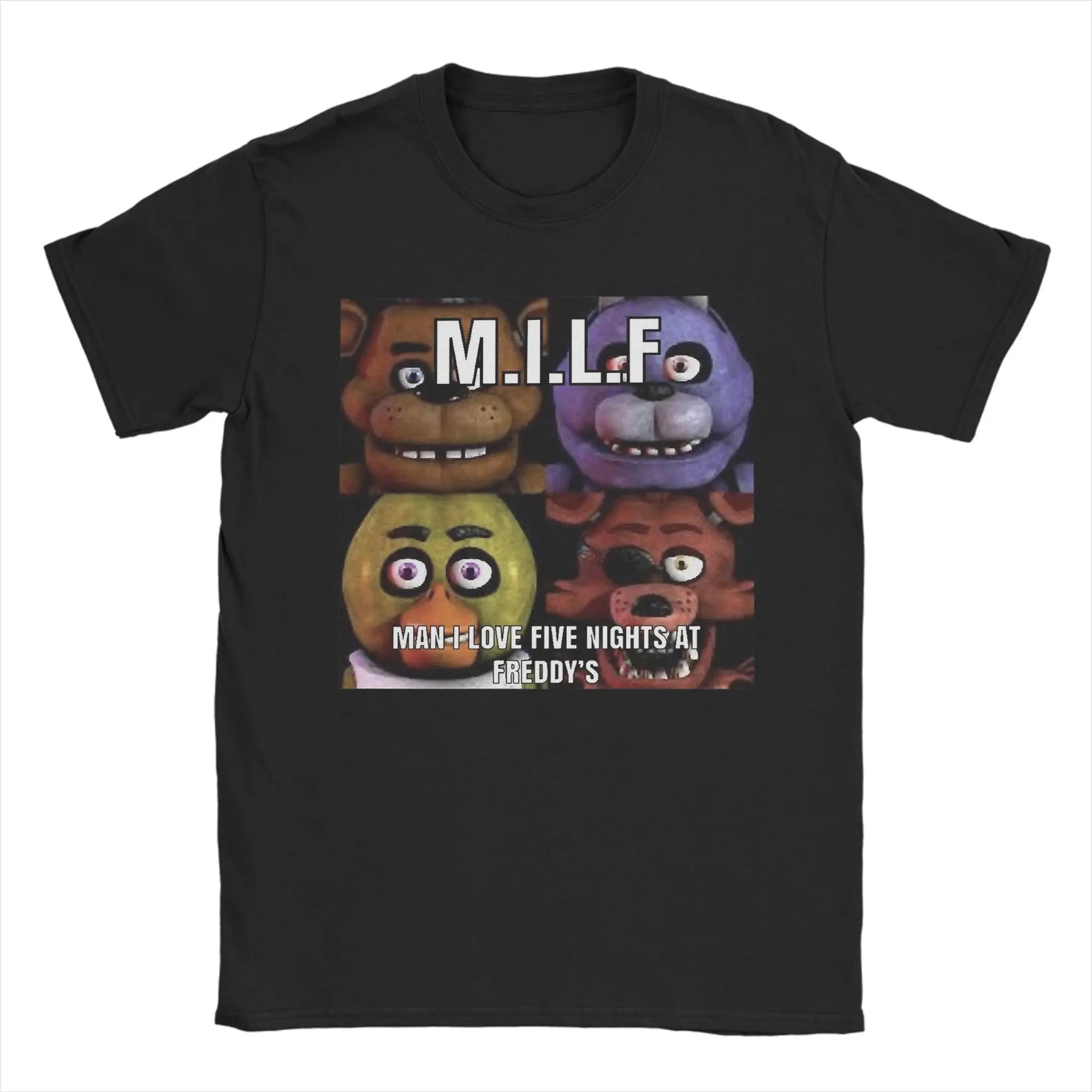 Men Springtrap FNAF At Freddys T Shirts Summer 100% Cotton Clothing Vintage Short Sleeve Crew Neck Tee Shirt Oversized T-Shirt