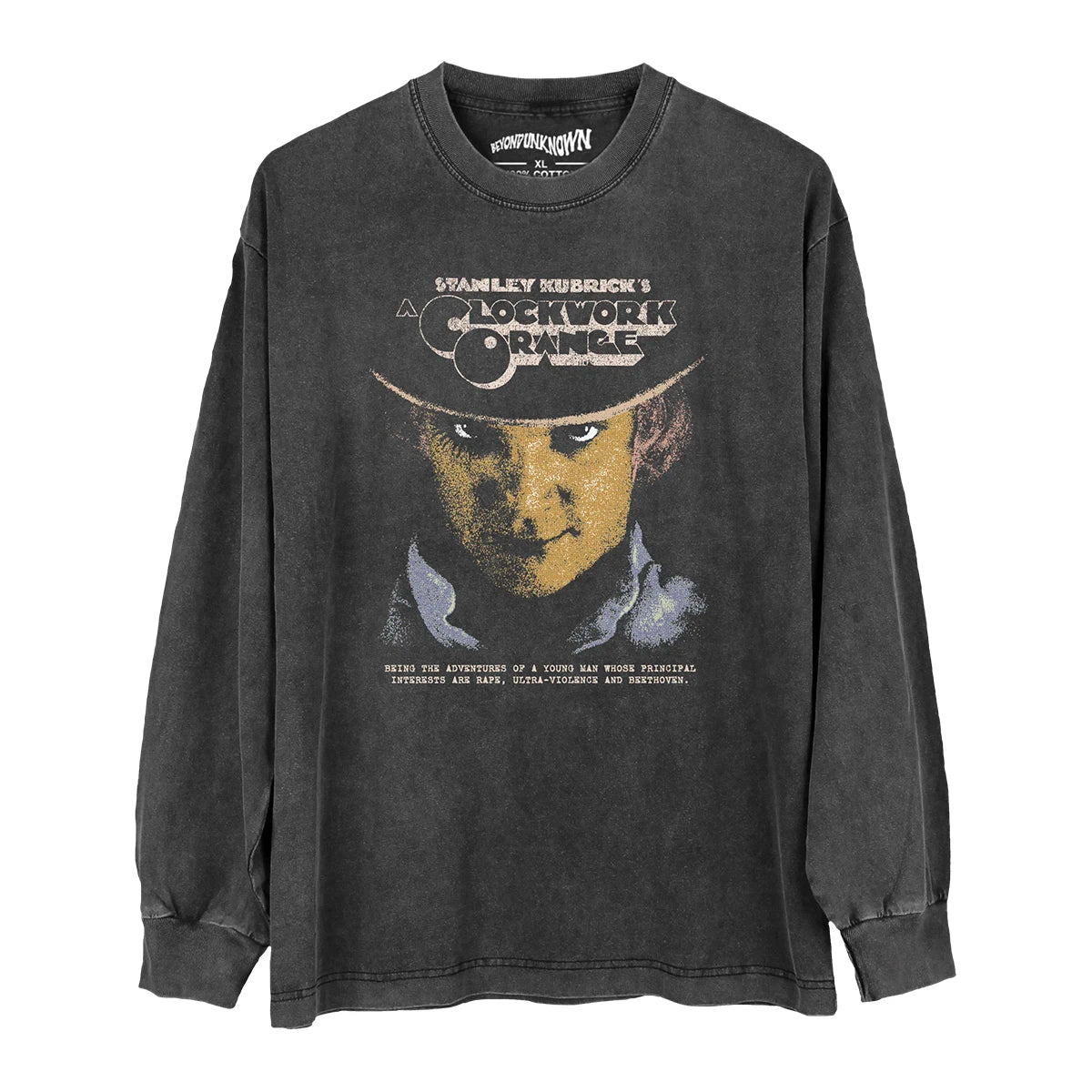 A Clockwork Orange T-Shirt Stanley Kubrick Trainspotting Thelma Louise Movie Retro Cotton Long Sleeves Washed Print Tee Shirt