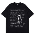 Schrodinger Cat Physics Quantum Mechanics Creative Print Summer Short-sleeved Cotton T Shirt Men Women Streetwear Loose T-shirts