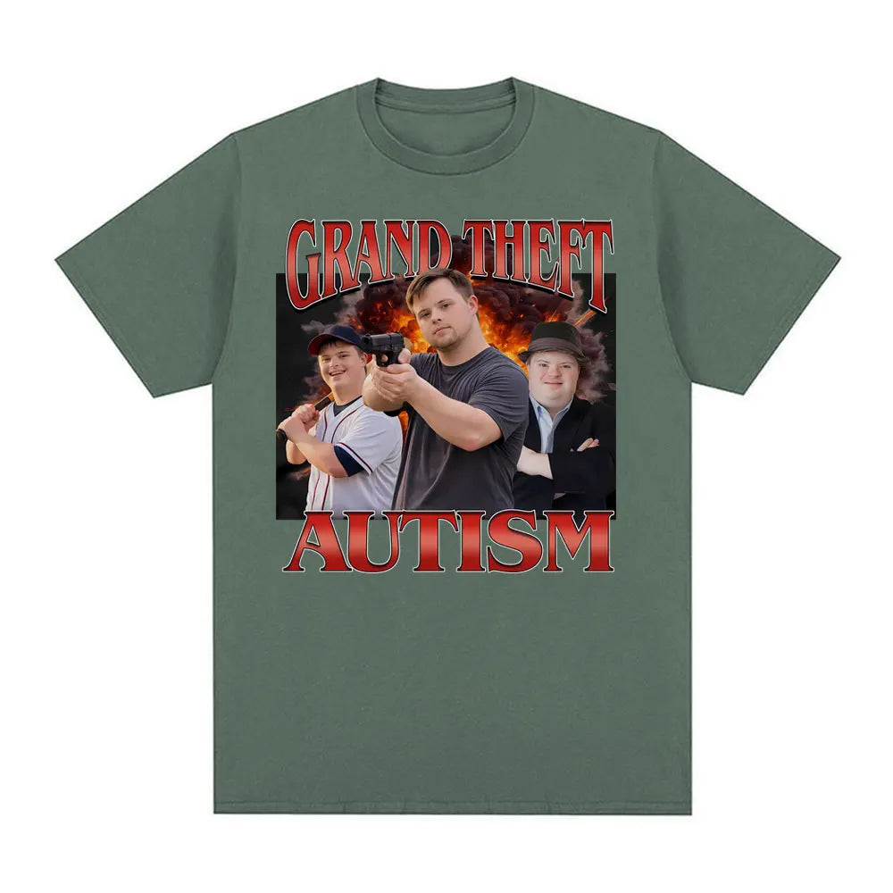 Brainrot Cringe Meme Graphic T-shirt Men Women Vintage High Street T Shirts 100% Cotton Oversized O-Neck Crewneck Casual T Shirt
